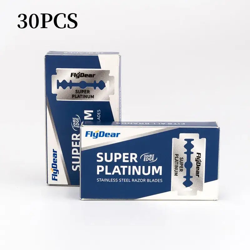 Premium Rasierklingen für Rasierhobel, Edelstahl-Rasierklingen von FlyDear, 30 Stück für gründliche Rasur.